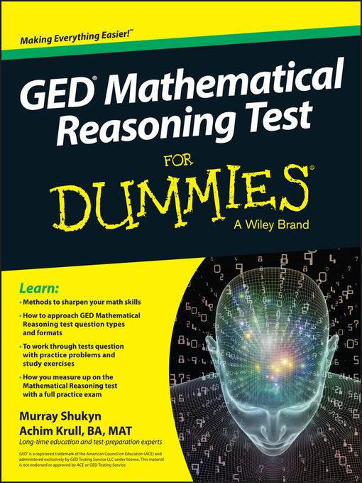Title details for GED Mathematical Reasoning for Dummies by Murray Shukyn - Available